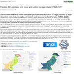 Open Source Data: Urbanization-led Land Cover Change Impacts Terrestrial Carbon Storage Capacity in Pakistan (1990–2020)